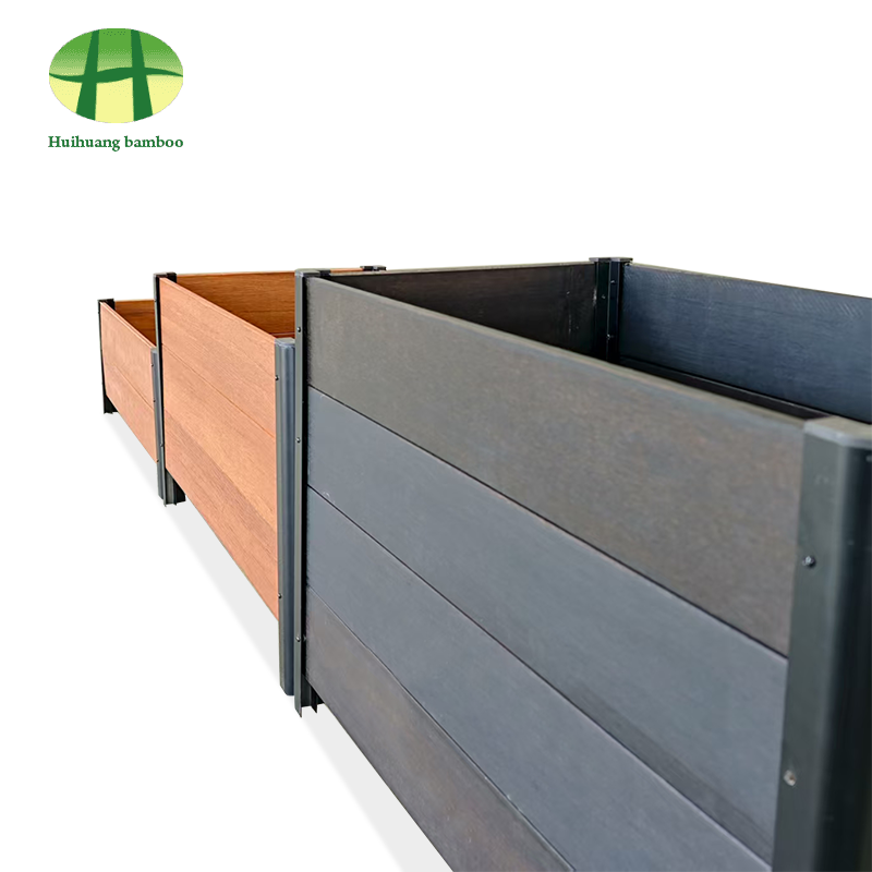 Jardinière en bambou résistante aux intempéries, jardinière en bois composite Jardinière en bambou résistante aux intempéries, jardinière en bois composite