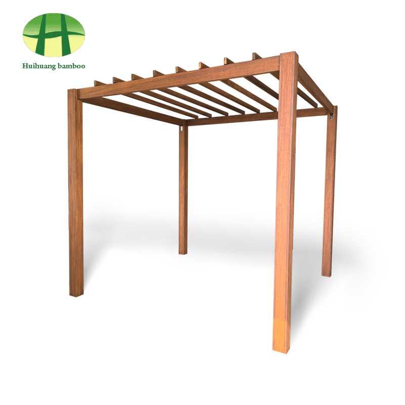 Pergola à persiennes extérieure en bambou composite de jardin extérieur moderne