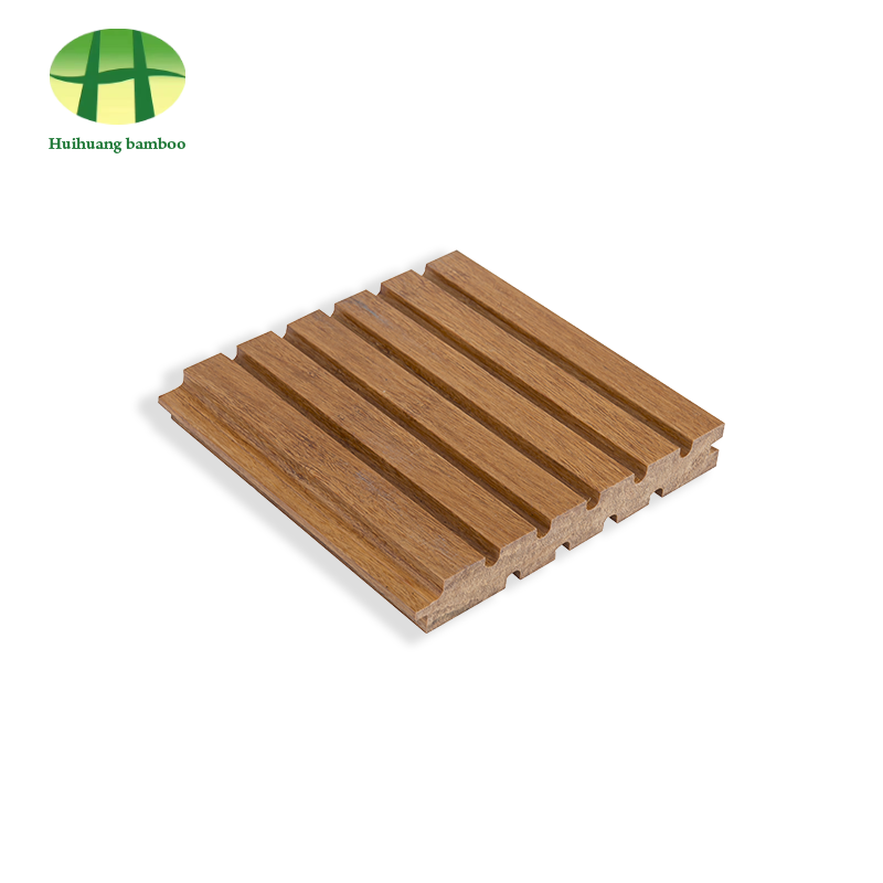 Parquet en bambou à grandes rainures