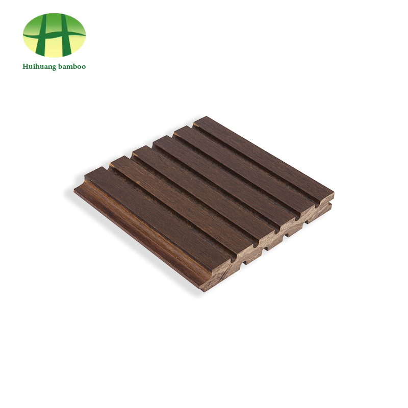 Parquet en bambou à grandes rainures